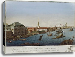 Постер Виноградов Ефим Вид вниз по Неве реке между Зимним дворцом и Академией наук