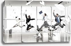 Постер Танцы деловых людей в офисе