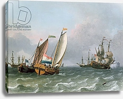 Постер Бакхаузен Людольф Dutch Shipping in a Choppy Sea