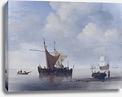 Постер Неизвестен Штиль - Два голландских корабля