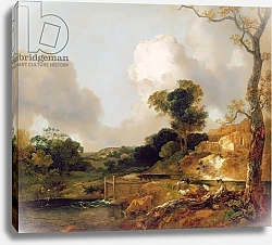 Постер Гейнсборо Томас Landscape with Stream and Weir