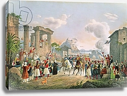 Постер Школа: Немецкая школа (19 в.) Entrance of Otto of Bavaria into Nauplia, 6th February 1833