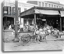 Постер Неизвестен New Orleans, a corner of the French Market, c.1900-10
