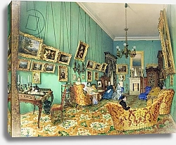 Постер Премацци Луиджи Interior of a living room, 1847