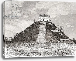 Постер Школа: Испанская 19в. Chichen Itza, Yucatán, Mexico: El Castillo aka the Temple of Kukulkan or Kukulkan's pyramid
