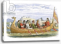 Постер Дойл Джеймс The barge of Edgar manned by eight kings on the Dee