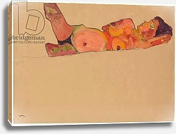 Постер Шиле Эгон (Egon Schiele) Sleeping Girl; Liegendes schlafendes Madchen, 1910