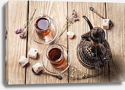 Постер Турецкий чай со сладостями