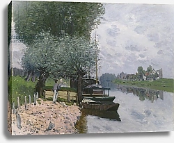 Постер Сислей Альфред (Alfred Sisley) The Seine at Bougival, 1872