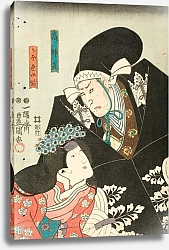 Постер Утагава Кунисада Scene One from the Play Chūshingura; Kō no Moronao and Kaoyo Gozen