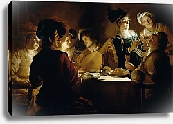 Постер Хонтхорст Геррит A Feast with a Lute PLayer, c.1620