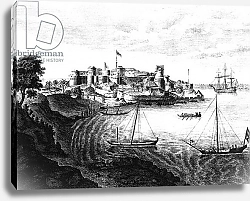 Постер Школа: Английская 18в. South East view of Geriah Fort, the Landing Place and Entrance 1773