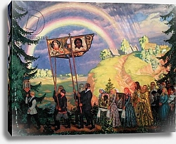 Постер Кустодиев Борис Easter Procession, 1915