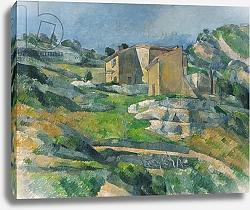 Постер Сезанн Поль (Paul Cezanne) Houses in the Provence: The Riaux Valley near L'Estaque, c.1833