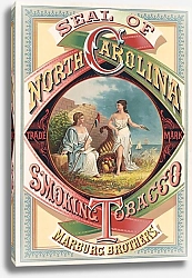 Постер Веллс и Хоуп Ко Seal of North Carolina tobacco, Marburg Brothers