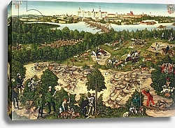 Постер Кранах Лукас Старший Hunt in Honour of the Emperor Charles V near Hartenfels Castle, Torgau, 1544 2
