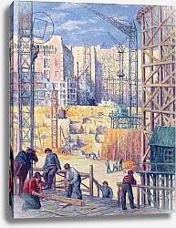 Постер Люс Максимильен Building Site in Paris, quai de Passy, 1907