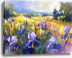 Постер Irises on a sunny meadow