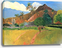 Постер Гоген Поль (Paul Gauguin) Горы на Таити