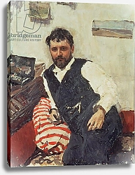 Постер Серов Валентин Portrait of Konstantin Korovin, 1891
