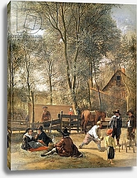 Постер Стен Ян Skittle Players outside an Inn, c.1660-63