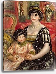 Постер Ренуар Пьер (Pierre-Auguste Renoir) Madame Josse Bernheim-Jeune and her Son Henry, 1910