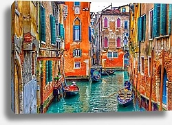 Постер Красочная улица Венеции