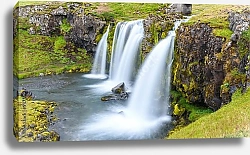 Постер Исландия, Waterfall at Kirkjufell mountain №2