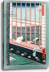 Постер Утагава Хирошиге (яп) Asakusa Rice Fields during the festival of the Cock from the series '100 Views of Edo', pub. 1857