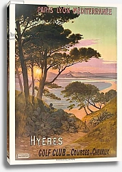 Постер Хьюго Алесси Poster advertising Hyeres, France, c.1900