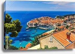 Постер Хорватия, Дубровник. Оранжевые крыши