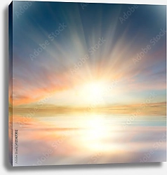 Постер Солнце над морем