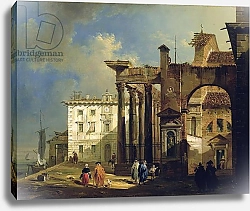 Постер Миглиара Джованни The Portico of the Church of San Lorenzo in Milan, c.1814