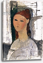 Постер Модильяни Амедео (Amedeo Modigliani) Young Woman, Seated, c.1915