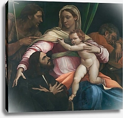 Постер Пиомболо Себстьяно Мадонна с младенцем, Святыми и дарителем