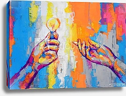 Постер «Руки 2» Картина изображает метафору для командной работы.