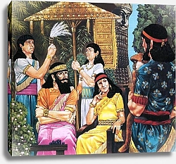 Постер Хук Ричард (дет) Assyrian king and queen receiving a monkey