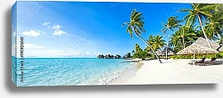 Постер Лето, солнце, пляж и море в отпуске