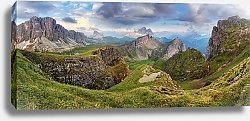 Постер Италия. Весенняя панорама Доломитов