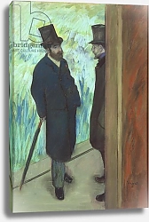 Постер Дега Эдгар (Edgar Degas) Friends at the Theatre, Ludovic Halevy and Albert Cave 1878-79