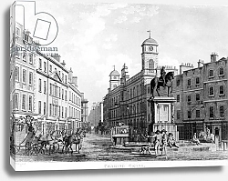 Постер Школа: Английская 18в. View in Charing Cross towards Northumberland House, 1795