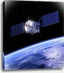 Постер Спутник на орбите