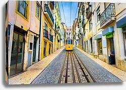 Постер Португалия, Лиссабон. Желтый трамвай №1