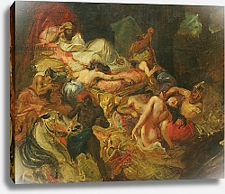 Постер Делакруа Эжен (Eugene Delacroix) Study for The Death of Sardanapalus, before 1827