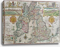 Постер Хондикус Джодикус Map of the Kingdom of Great Britain and Ireland, 1610