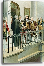 Постер Школа: Северная Америка (19 в) George Washington taking the oath as President