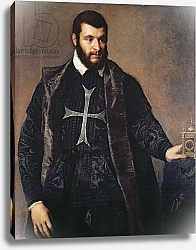 Постер Тициан (Tiziano Vecellio) Portrait of a Knight of the Order of Malta