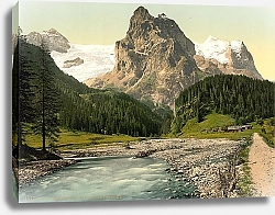 Постер Швейцария. Ледниковое ущелье Розенлау