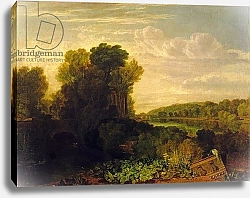 Постер Тернер Уильям (William Turner) The Thames at Weybridge, c.1807-10
