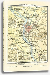 Постер Карта окрестностей Каира, конец 19 в. 3
